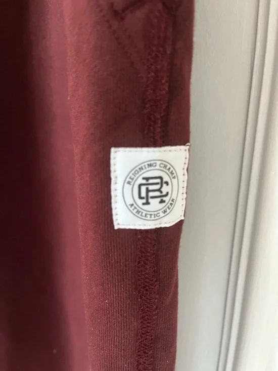 NWT Reigning Champ Men's Joggers Sweatpants Burgundy Sport Pants Large - Picture 11 of 15